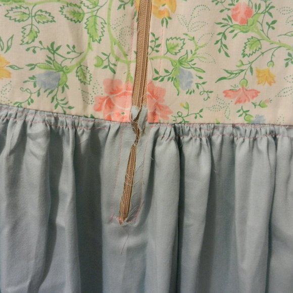 Hand Crafted prairiecore maxi dress vintage style Gunne Sax romantic long sleeve - Picture 9 of 16